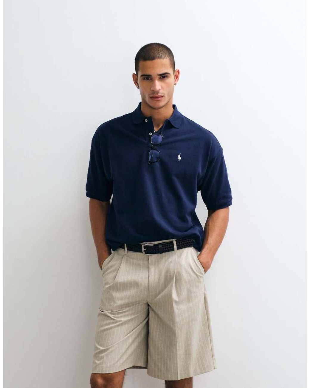 Polo Ralph Lauren Blue Knit Relaxed Fit Short Sleeve Polo for men