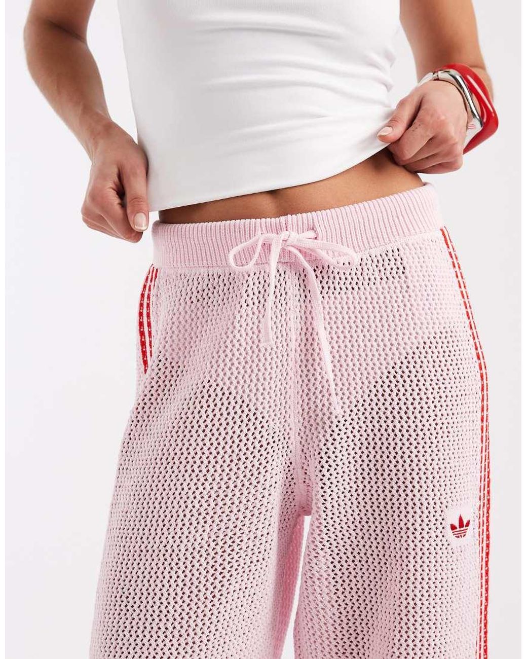 Adidas Originals Pink Crochet Track Pants