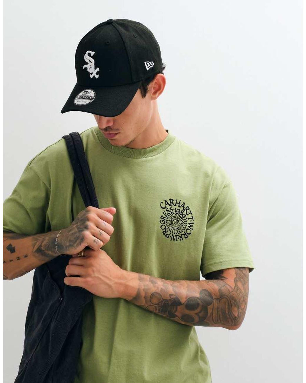 Carhartt Green Spirals Back Print T-shirt for men