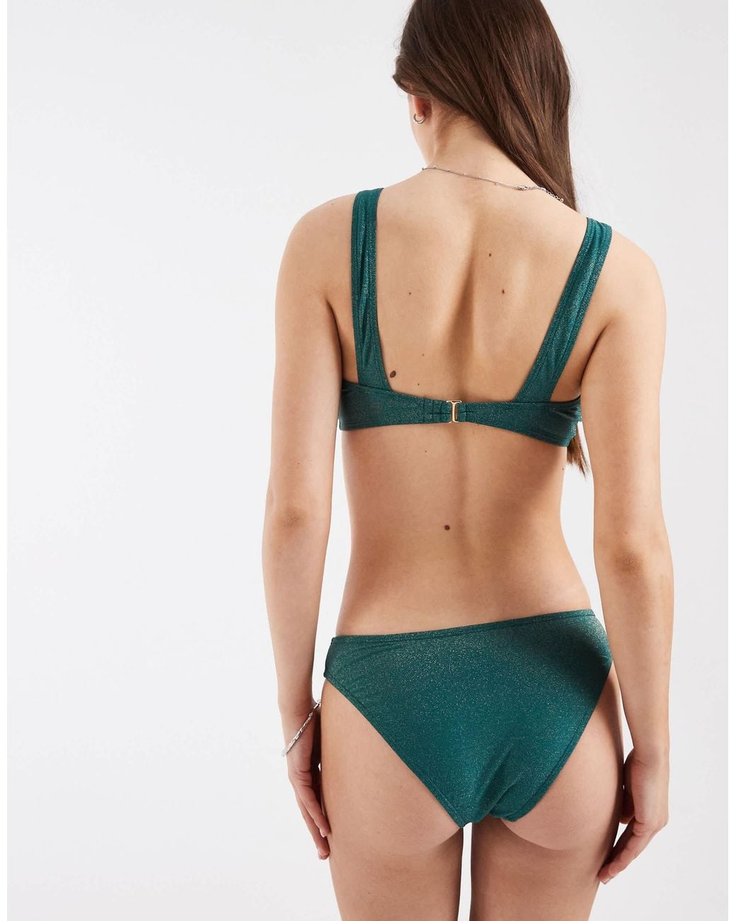 Pieces Green Ring Side Bikini Bottom Co-ord