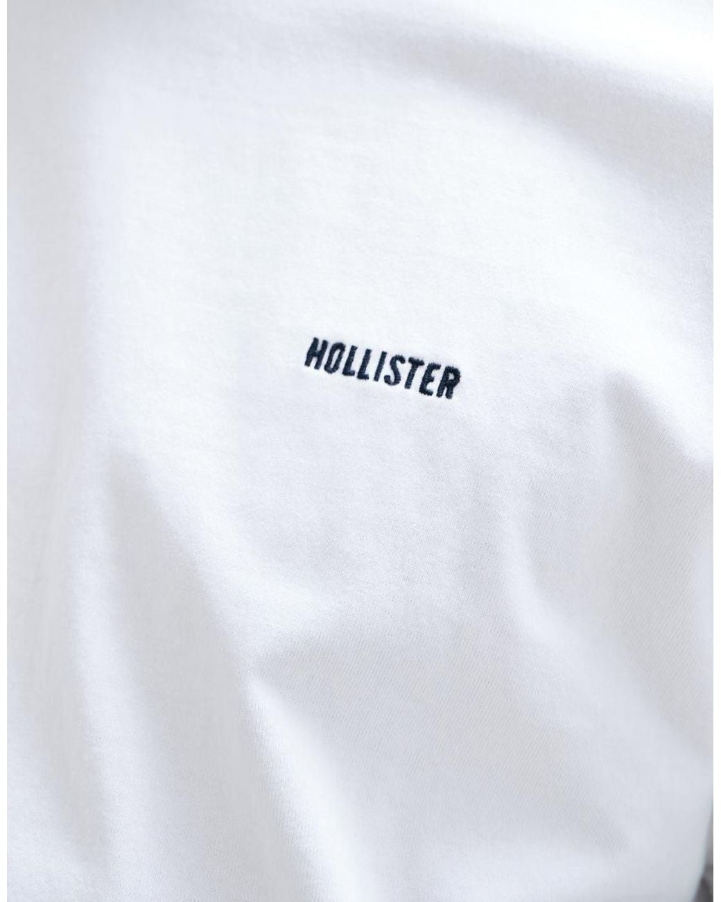 Hollister White Heavyweight Relaxed Fit T-shirt for men