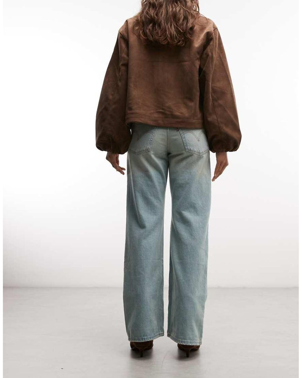 Levi's Blue Middy Loose Boot Jeans With Rips