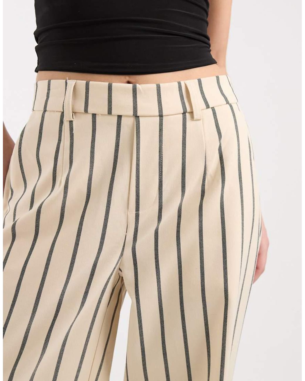Object Natural Wide Leg Tailored Trousers