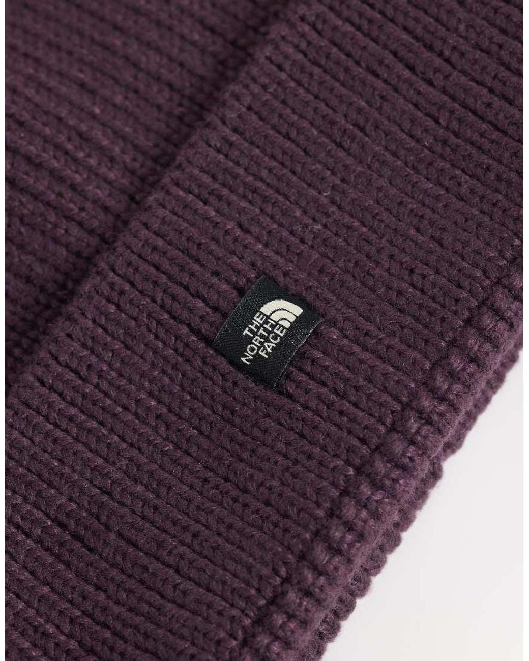 The North Face Purple Mini Box Logo Beanie
