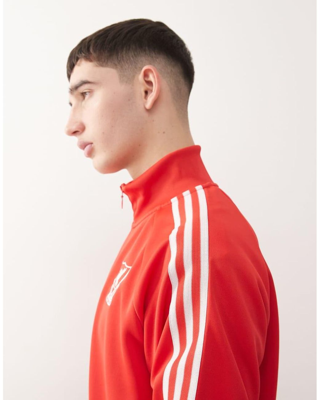 Adidas Originals Red Adidas Football Liverpool Full Zip Jacket