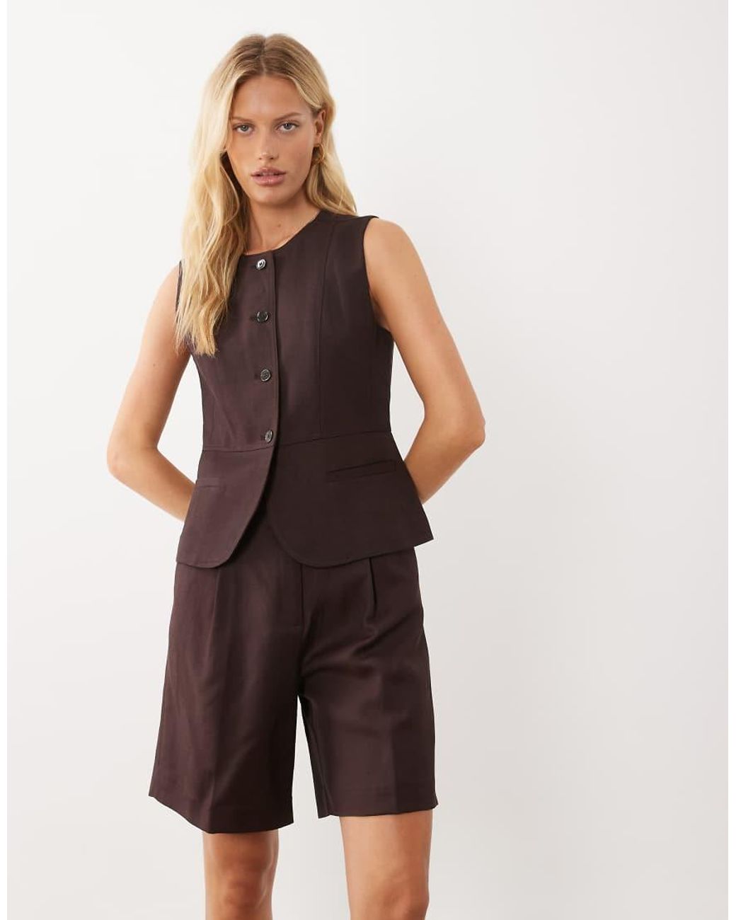 Mango Natural Avocado Tailored Bermuda Short Co-Ord