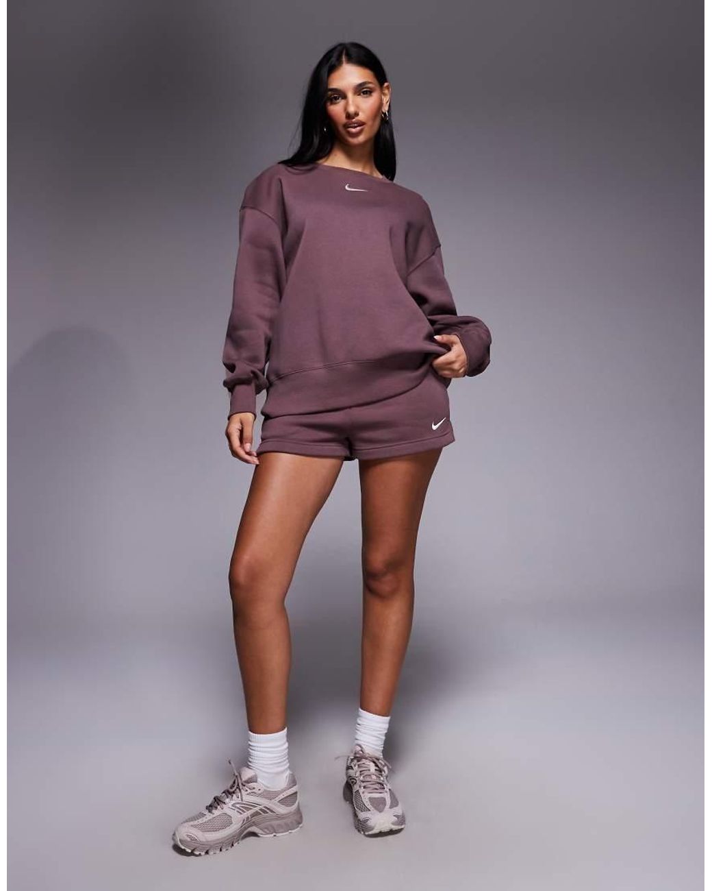 Nike Purple Phoenix Fleece Oversized Sweatshirt