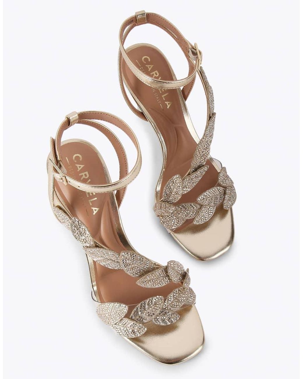 Carvela Kurt Geiger White Eleganza Heel Heeled Sandals
