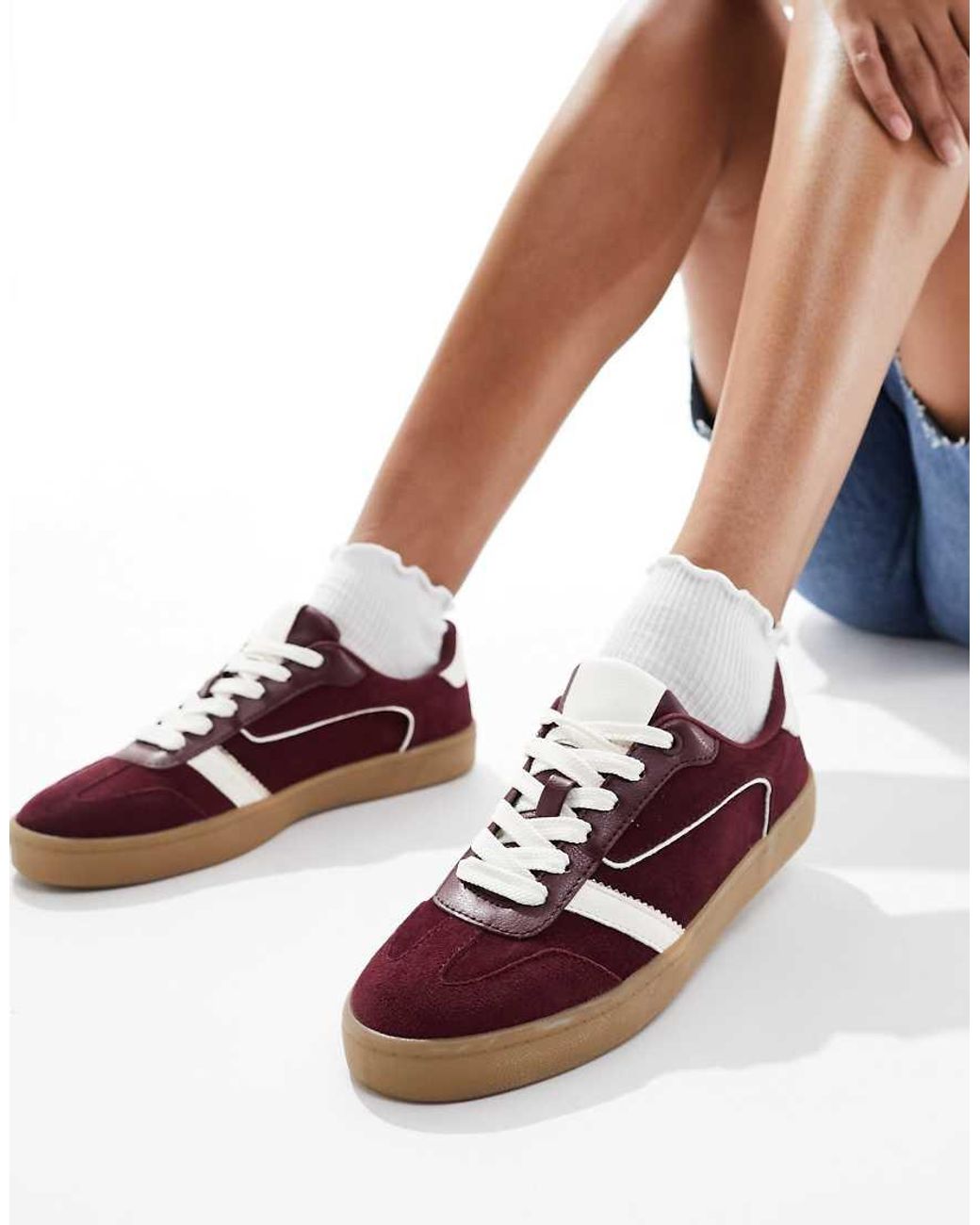 Stradivarius Sneakers With Gum Sole in Pink Lyst UK