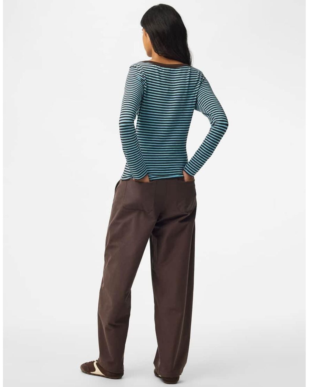 Pieces Blue Long Sleeved Top