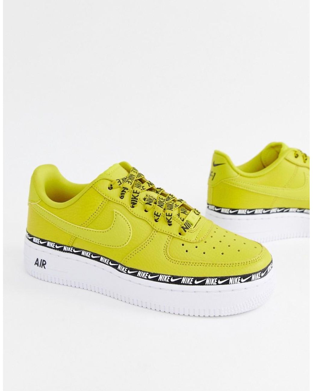Zapatillas de con cinta y logo en amarillo Air 1 de Nike de color Amarillo | Lyst