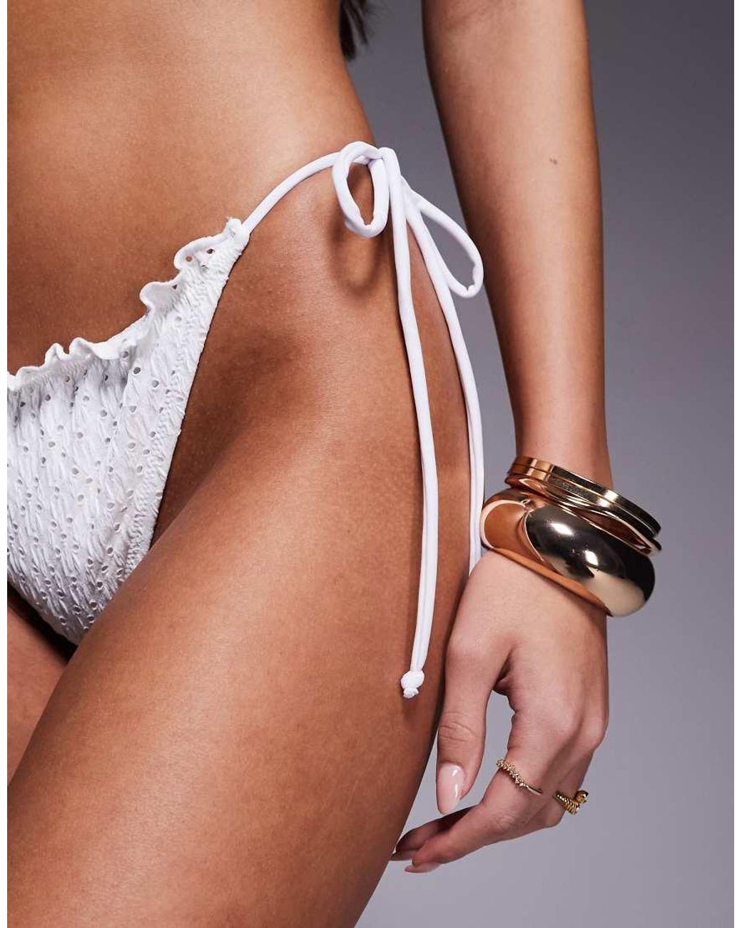Candypants Brown Broderie Tieside Bikini Bottom