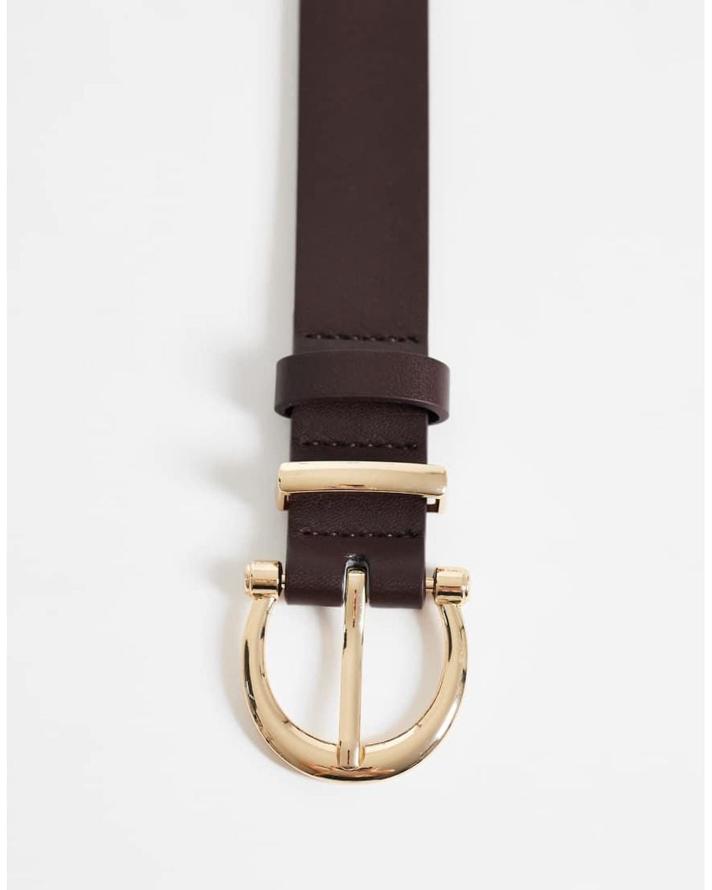 New Look White Gold Buckle Belt