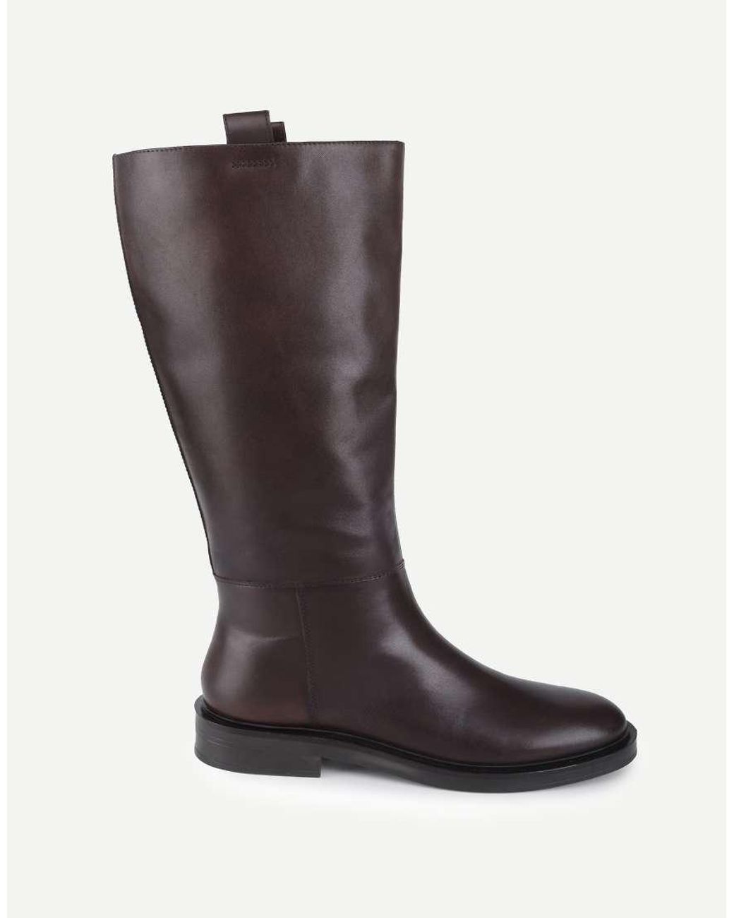 OFF THE HOOK Brown Celeste Leather Knee-High Riding Boots