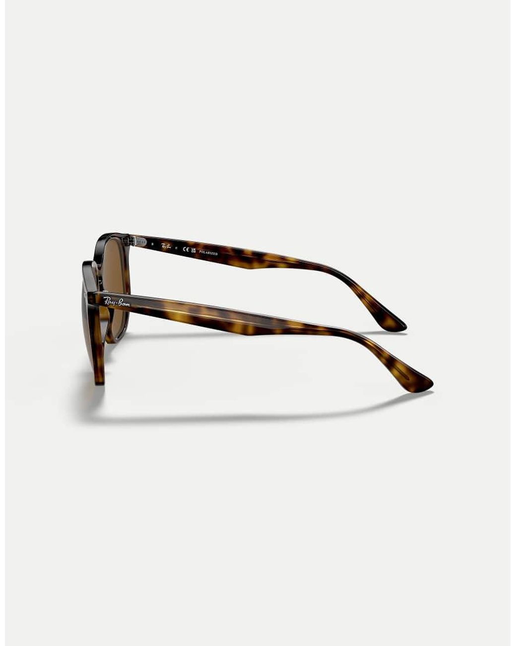 Ray-Ban Natural Rb4306 Irregular Polarised Sunglasses With Lens