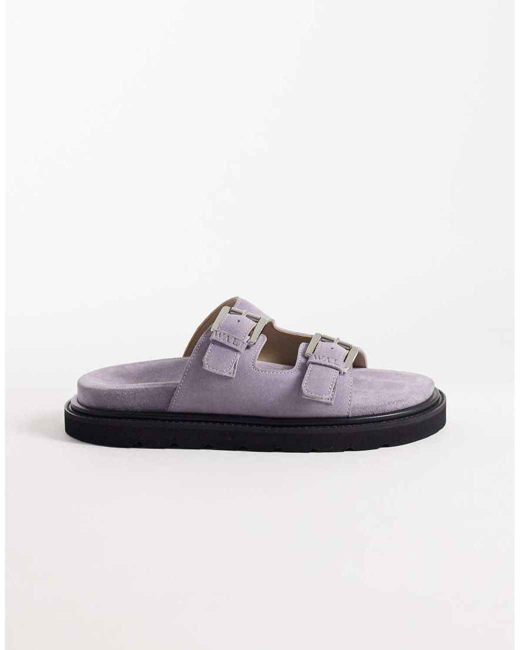 Walk London Purple Budapest Double Strap Sandal