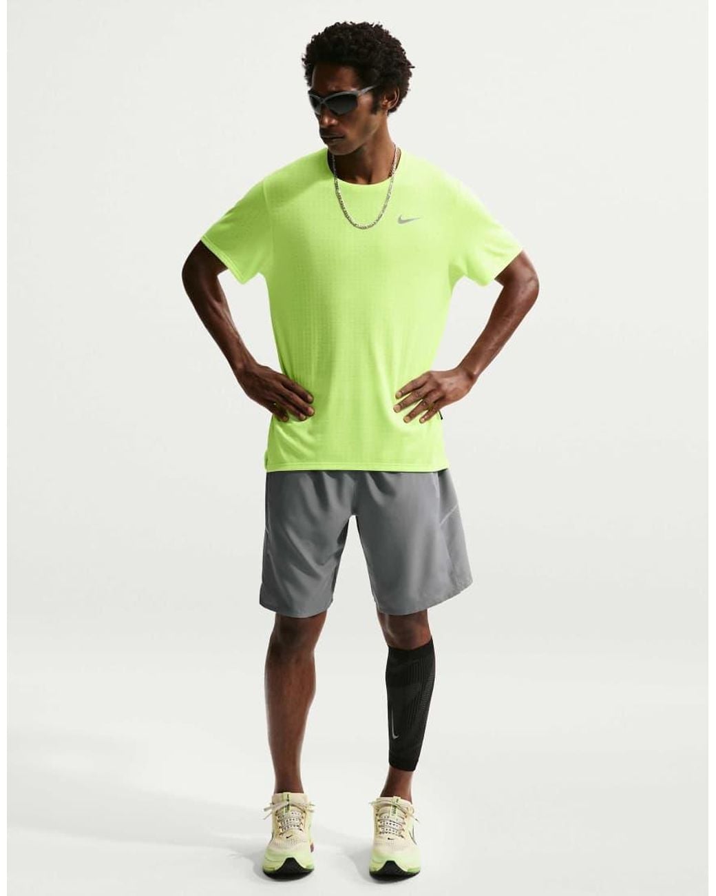 Nike Green Miler Dri-fit 9-inch Unlined Shorts for men