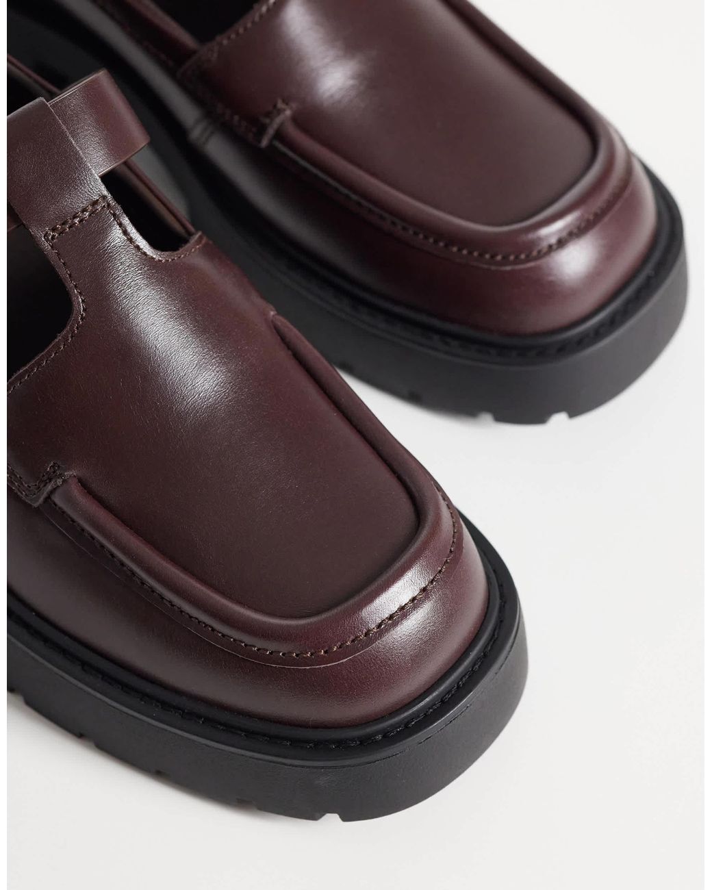 Calvin Klein Brown Klobiger leder-loafer