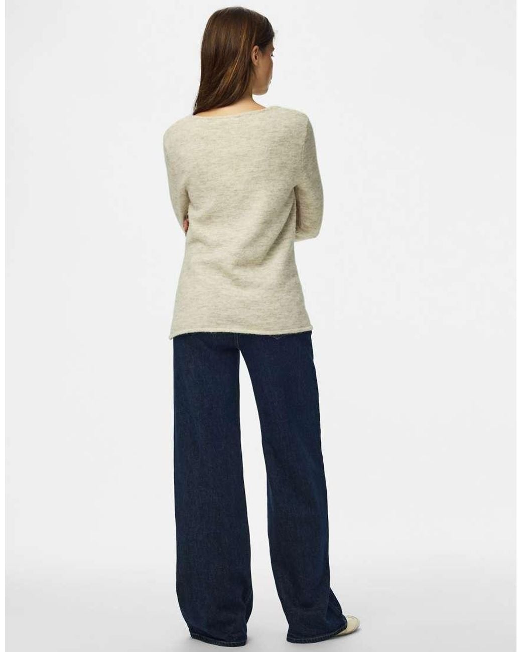 Pieces Natural Knitted Pullover