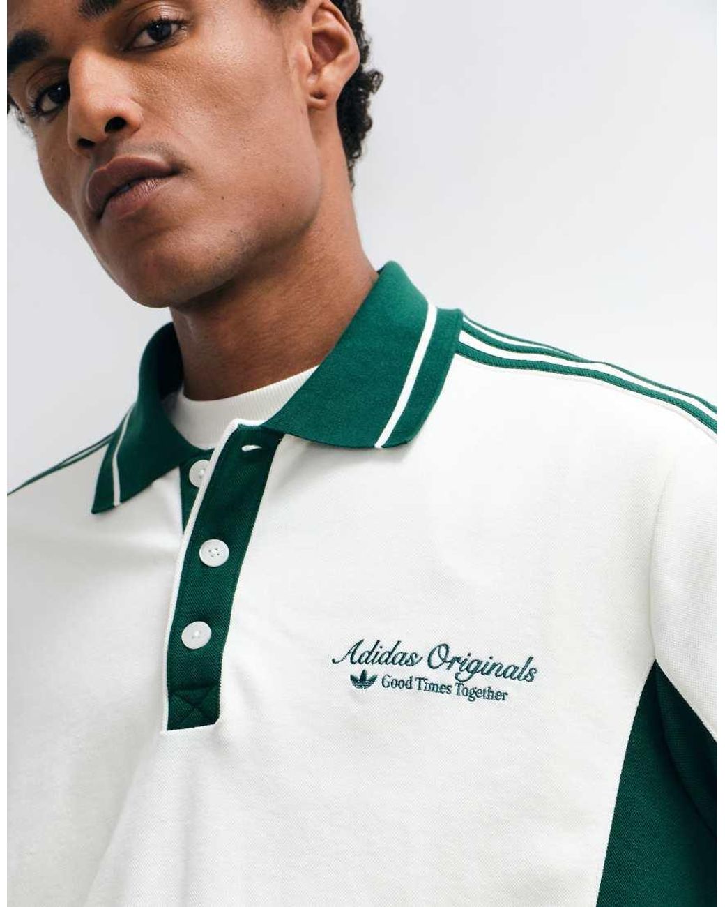Adidas Originals Gray Sport Club Long Sleeve Polo for men