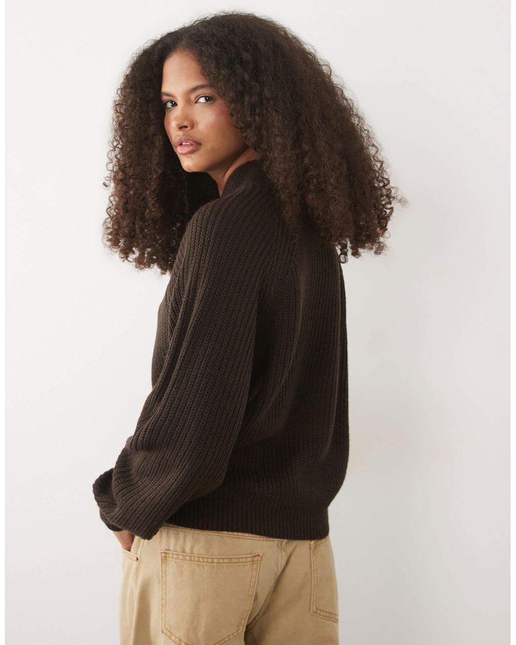 Pull col montant Threadbare en coloris Black