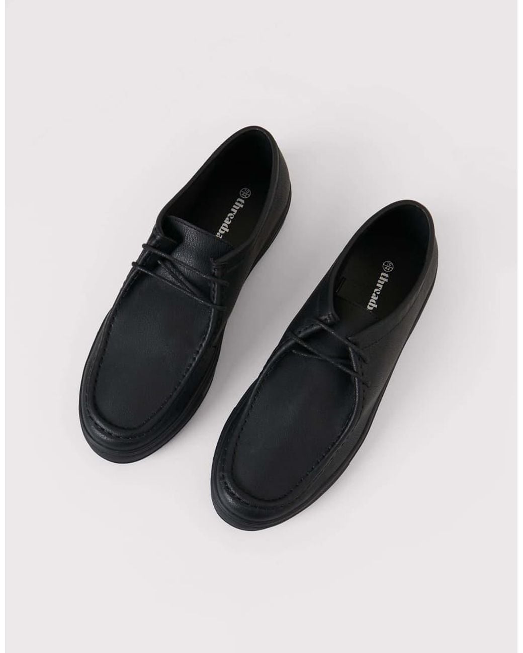 Threadbare Black Casual Lace Up Trainers for men