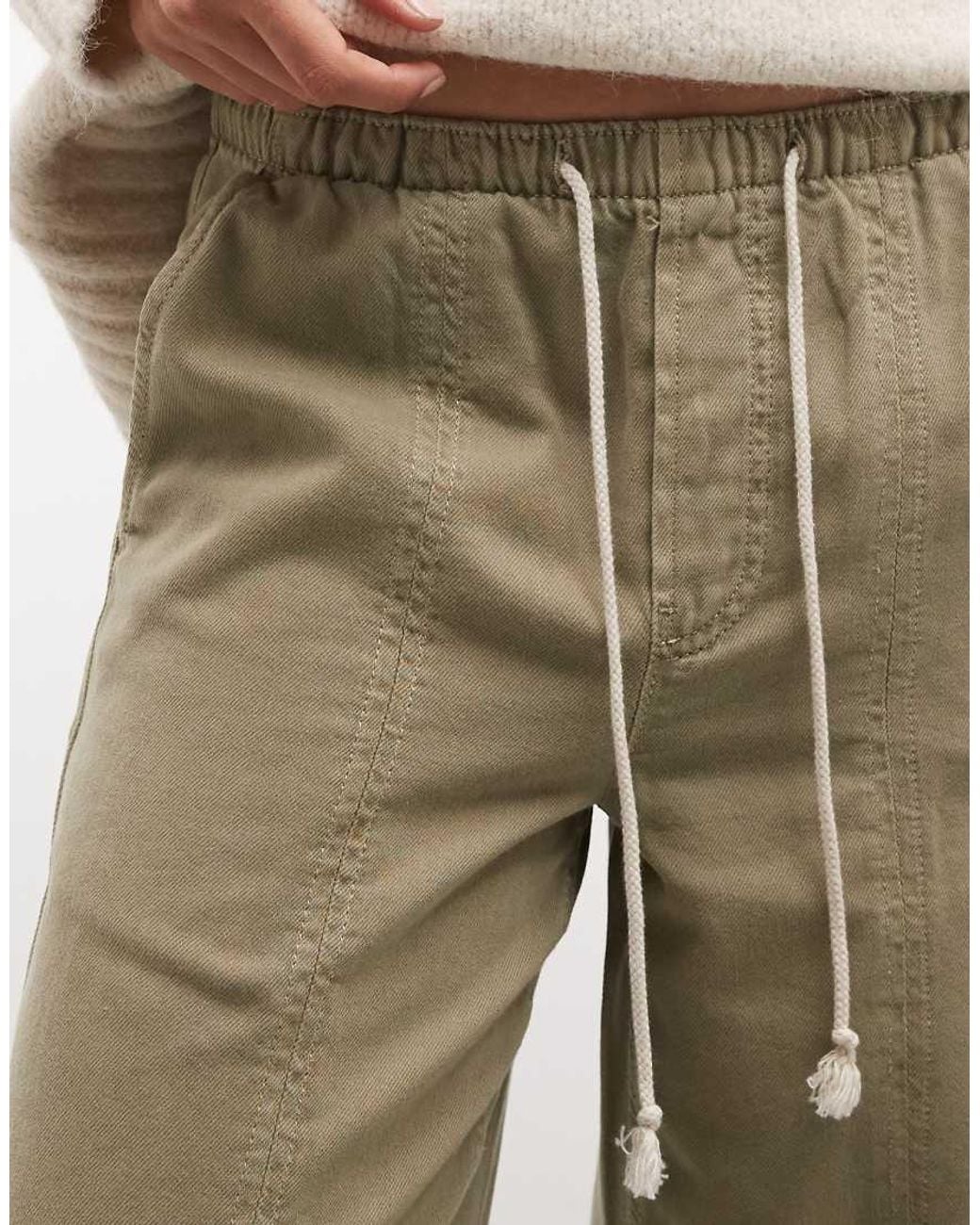 Gap Natural Pull On Wide Leg Seamed Trousers
