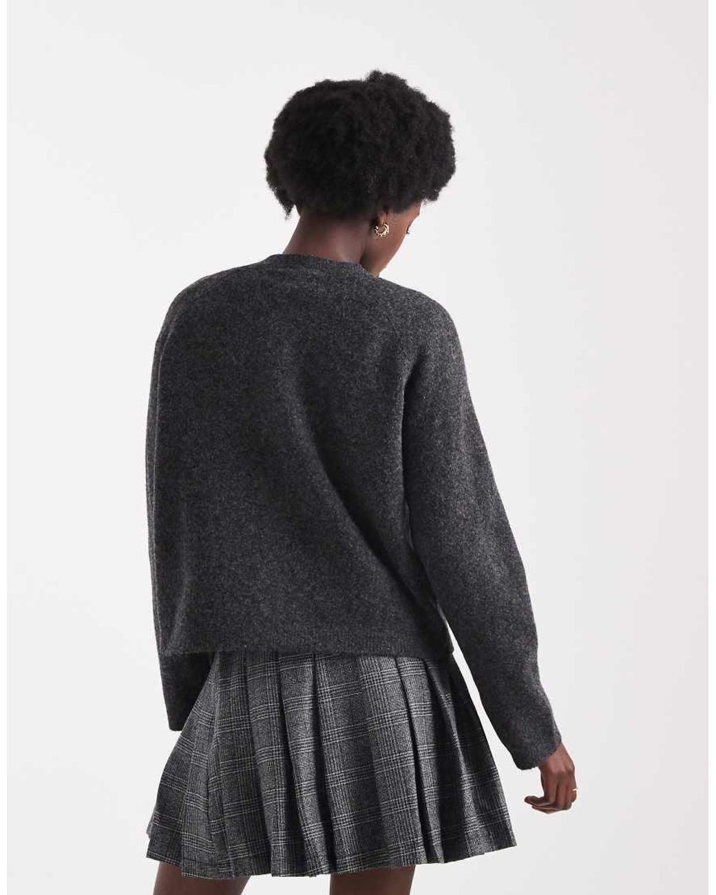 ONLY Black Front Pocket Crew Neck Cardigan
