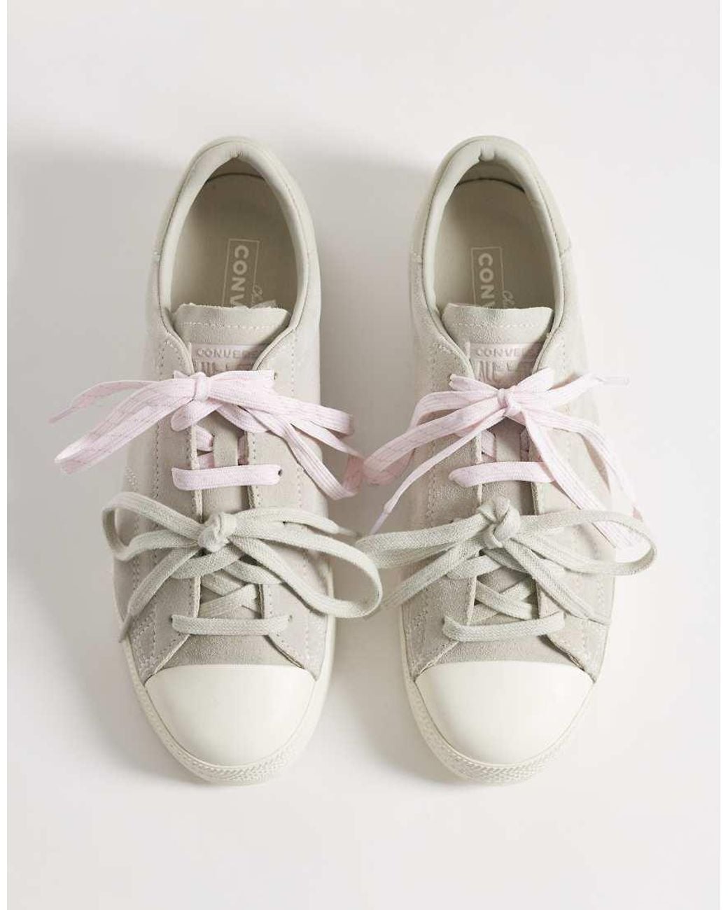 Converse Pink Chuck Taylor Lo Trainers With Double Lace