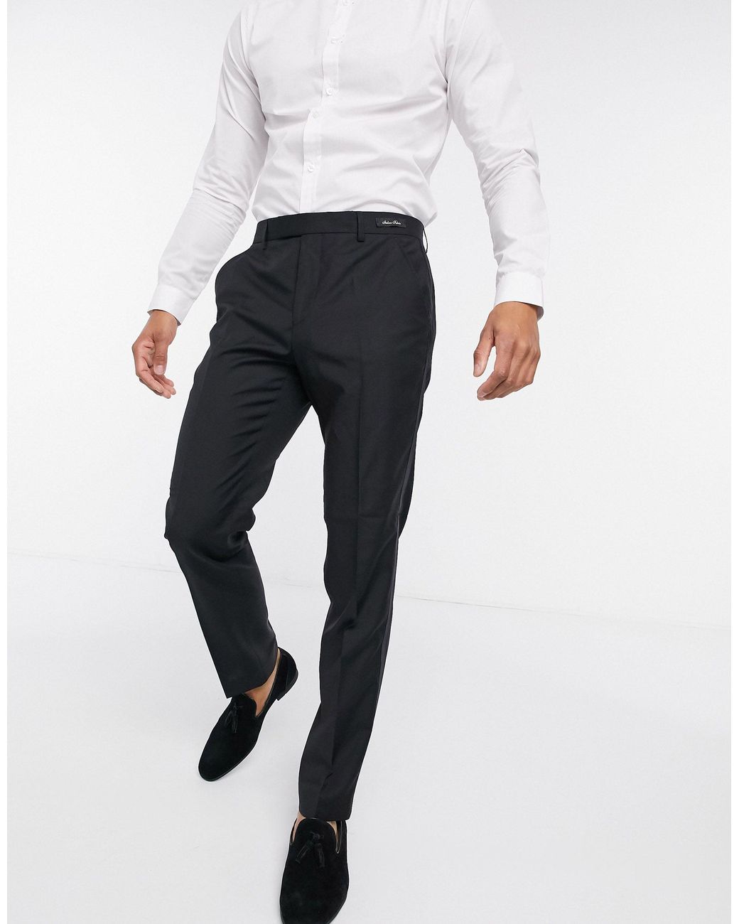Ted Baker Wool Suit Trousers in Black 