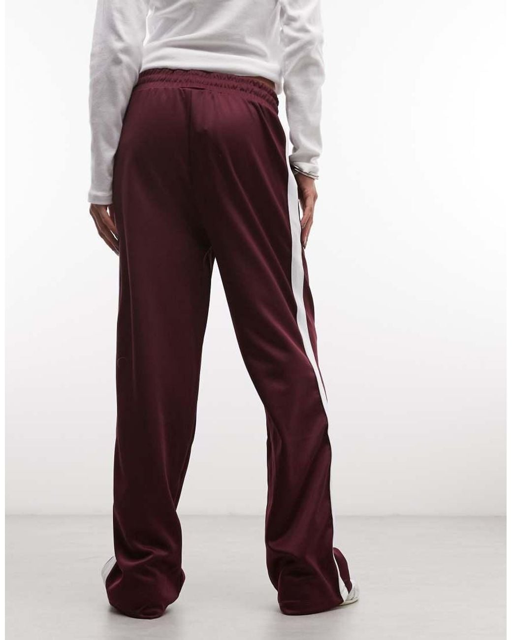 Noisy May Red Straight Leg Jersey Trouser