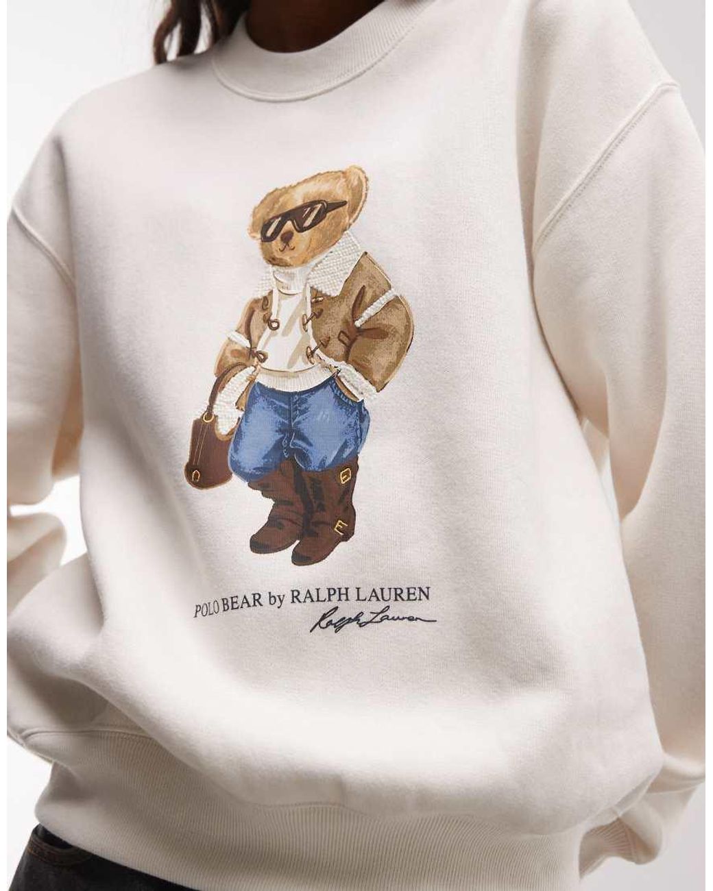 Polo Ralph Lauren Gray Bear Print Sweatshirt