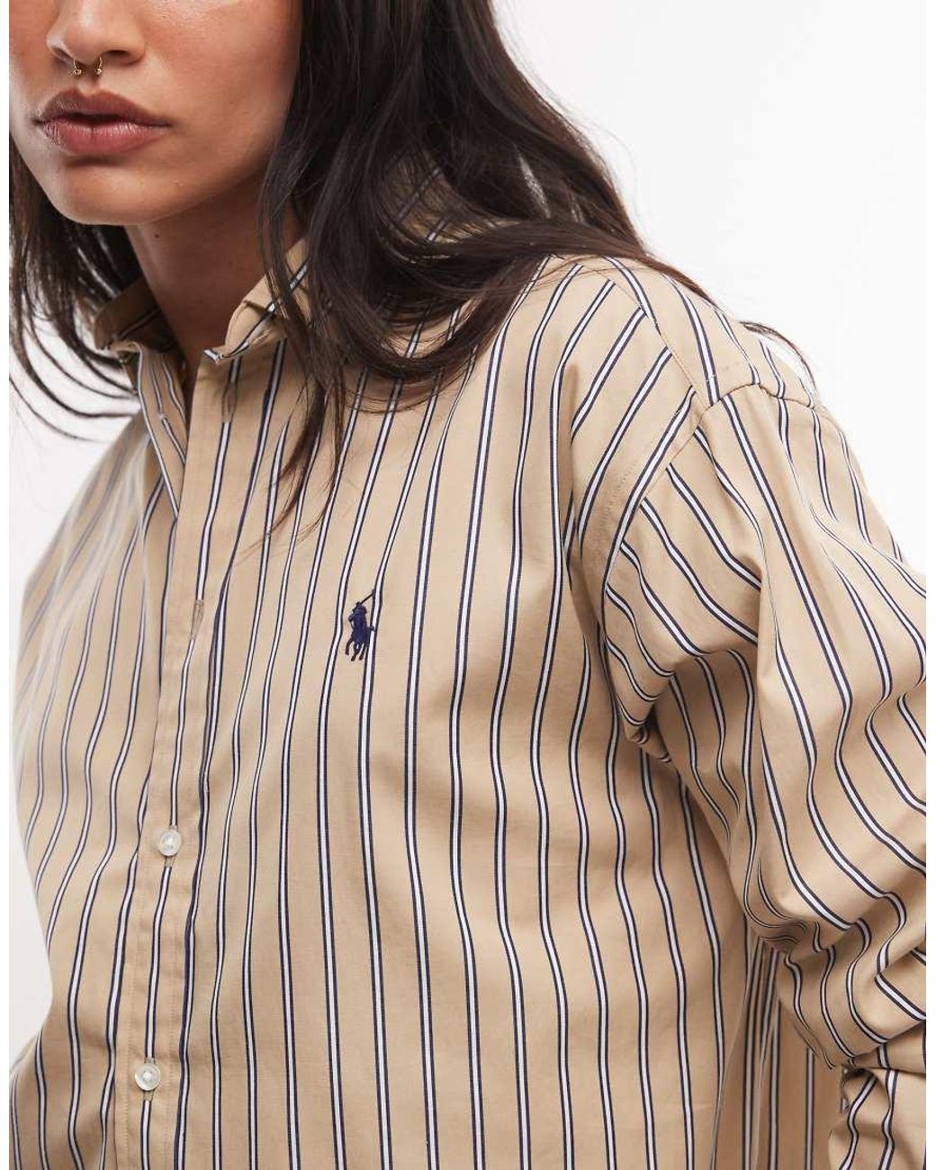 Polo Ralph Lauren Natural Relaxed Fit Striped Cotton Shirt