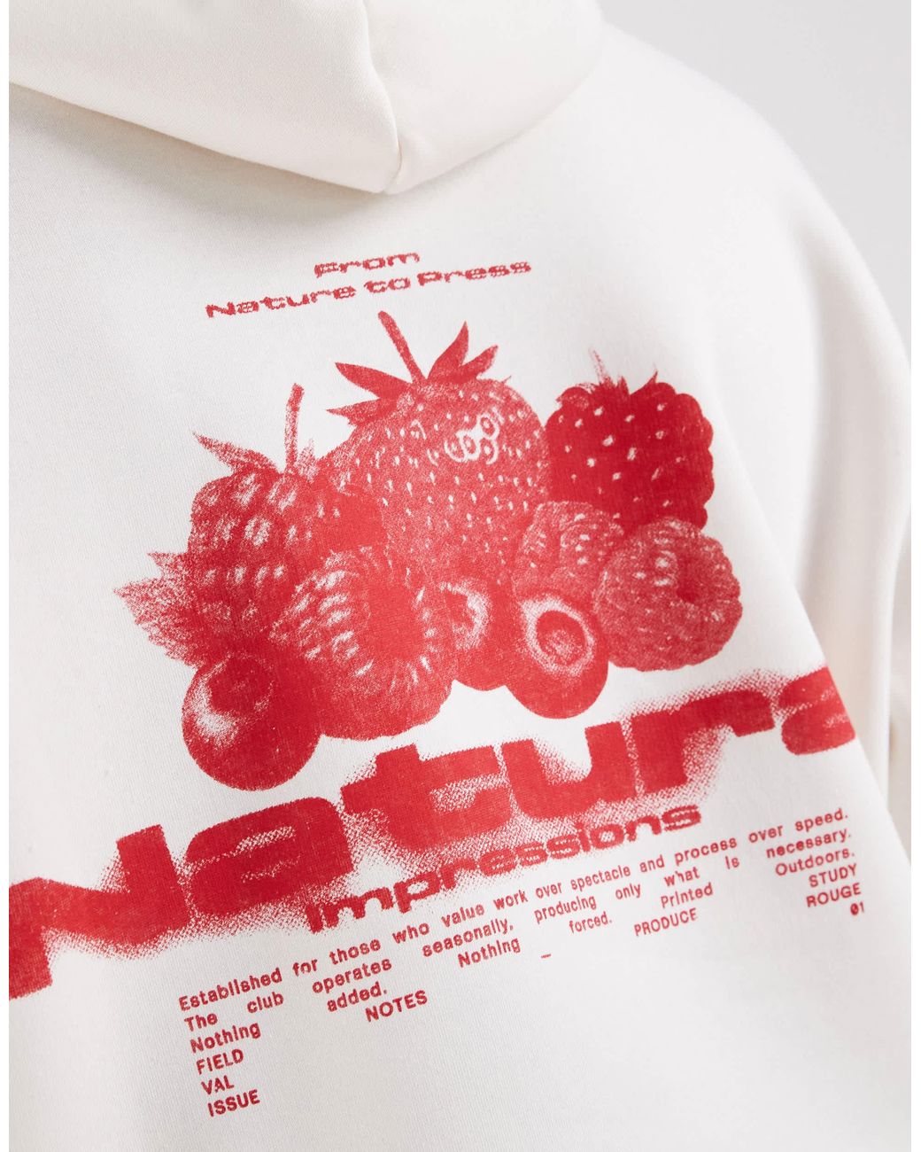 ASOS – kastiger kapuzenpullover in White für Herren