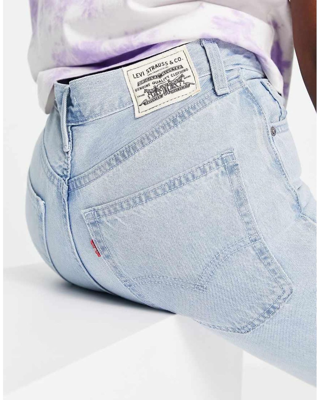 Vaqueros De Corte Recto Y Talle Alto Con Lavado Azul De Estilo Años 70 De Algodón Well Thread De Levi's de color Blue