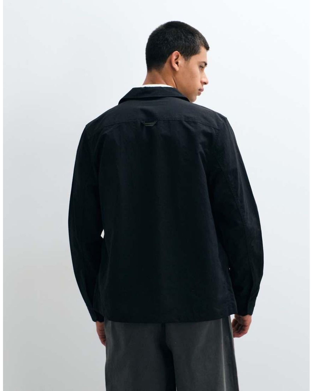Fred Perry Blue Ripstop Zip Up Pocket Overshirt for men