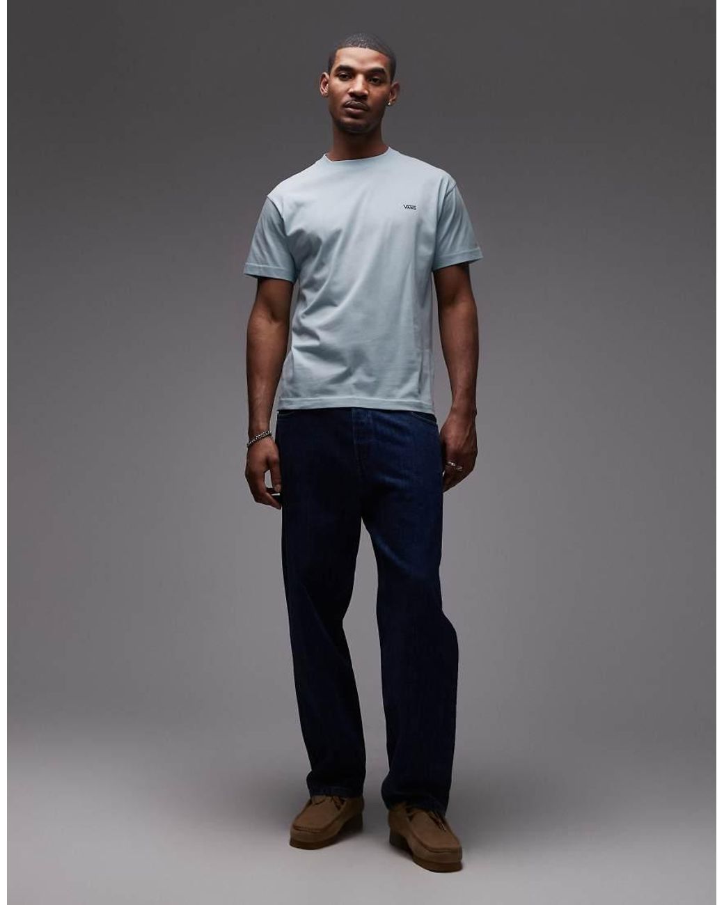Vans Gray Left Chest Logo T-shirt for men