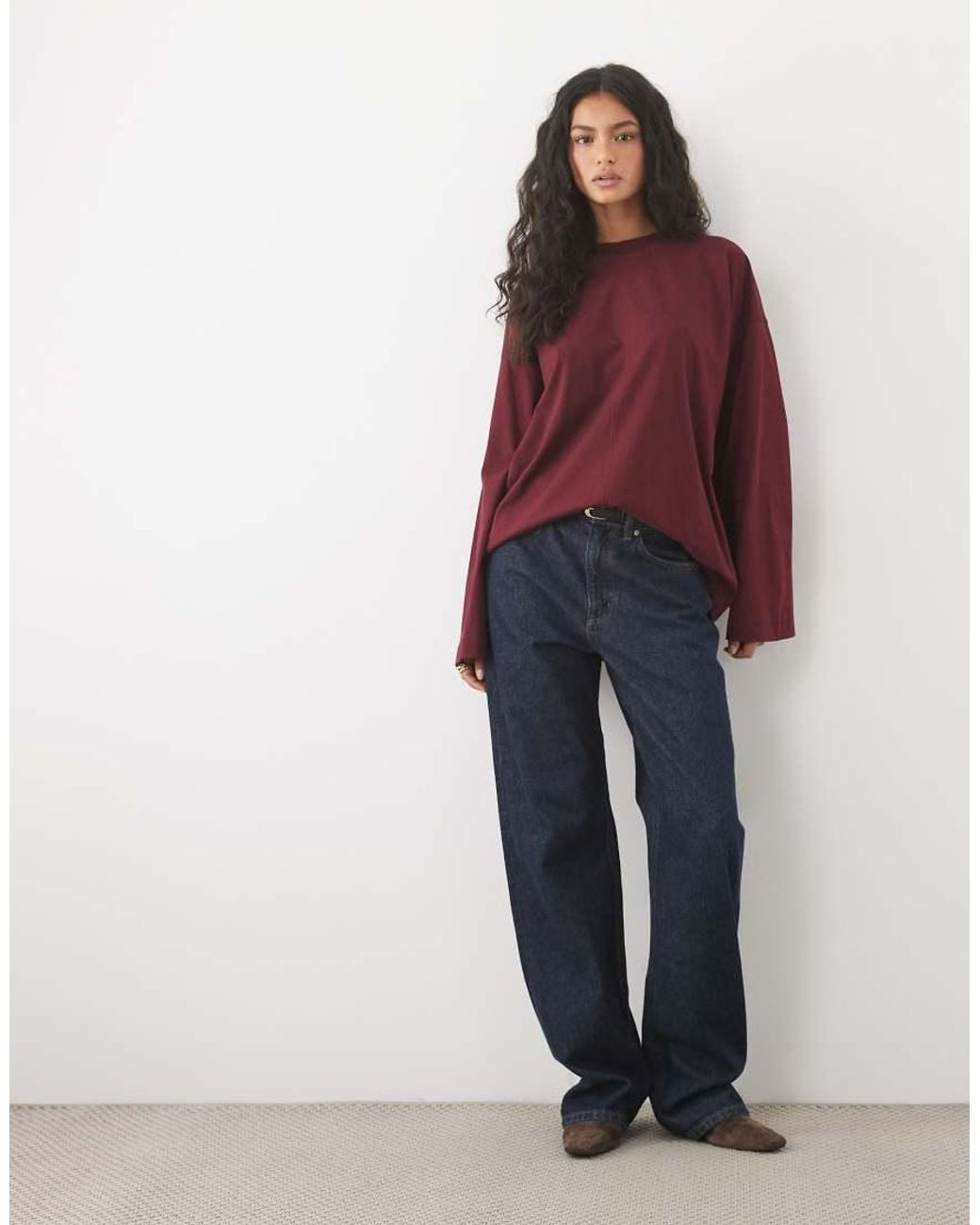 ASOS Red Long Sleeve Skate T-shirt