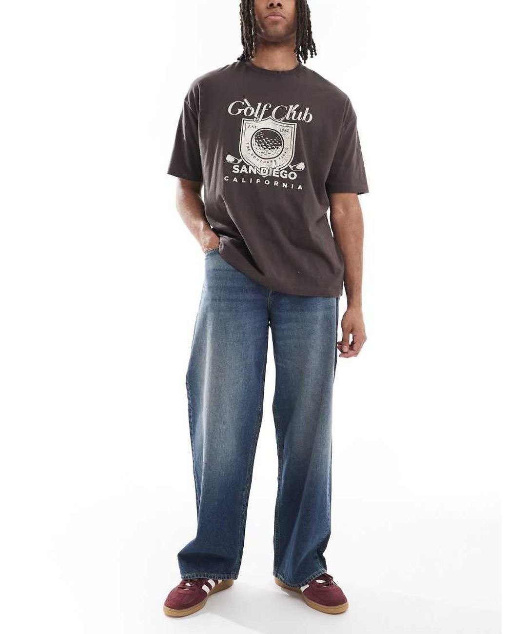 Jack & Jones Blue Dave Wide Fit Jeans for men