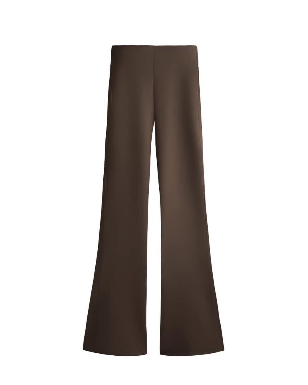 Oysho Black Neoprene-effect High Rise Flare Trousers