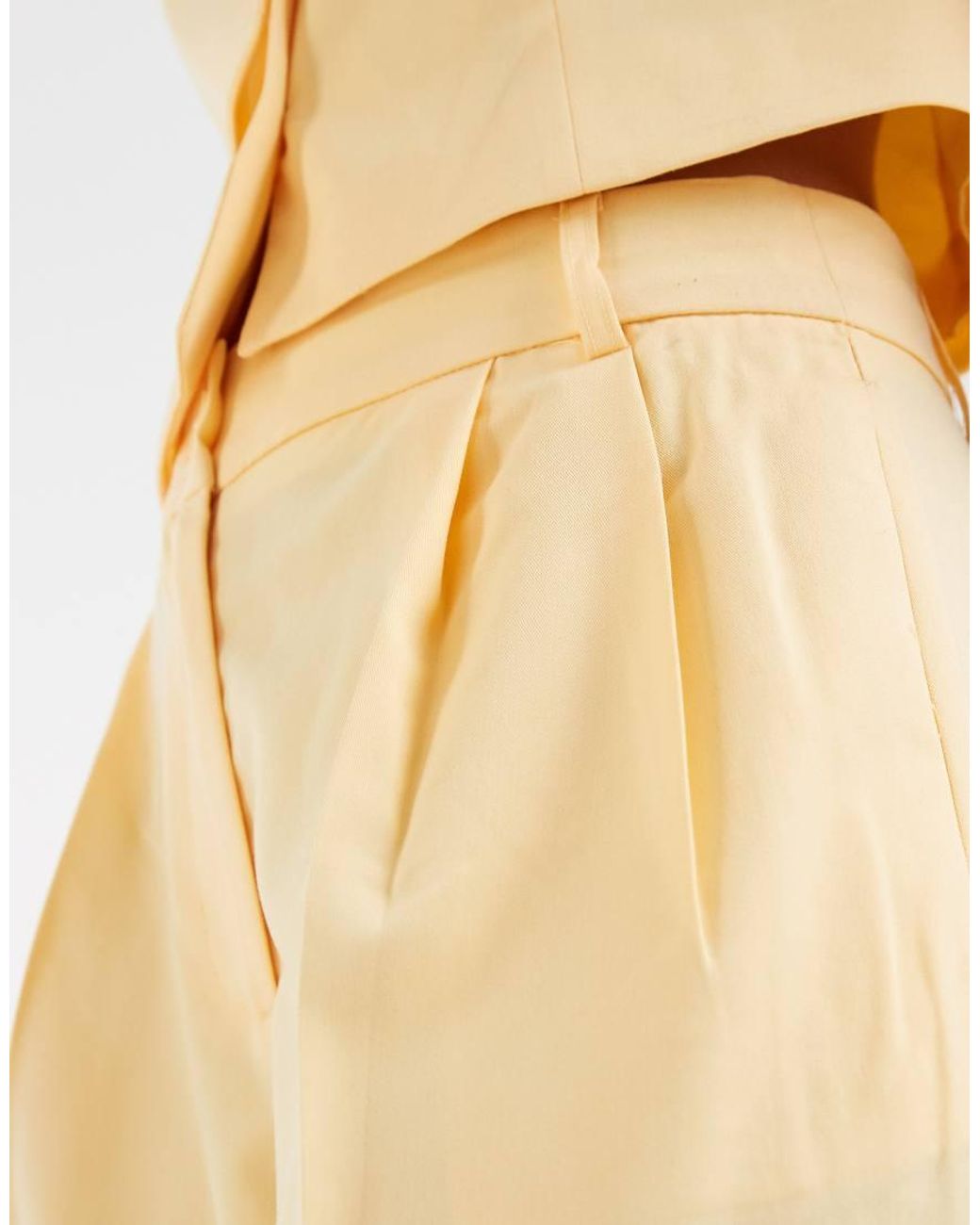Vero Moda Natural Tailored Pleat Front Wide Leg Co-ord