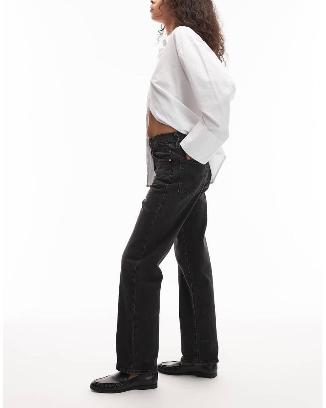 Levi's Black Ribcage Straight Denim Jeans