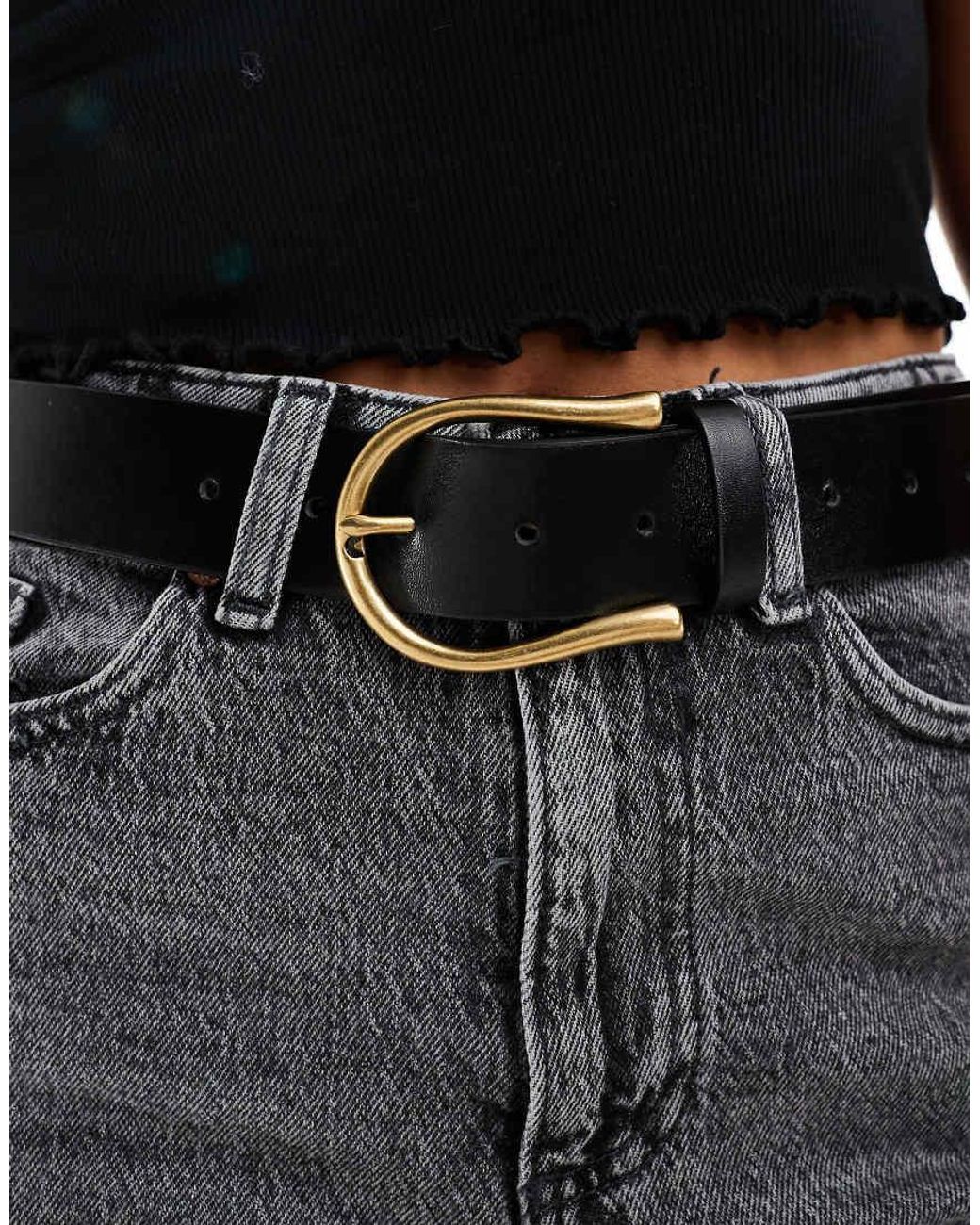 ASOS Black Half Moon Waist And Hip Jeans Belt
