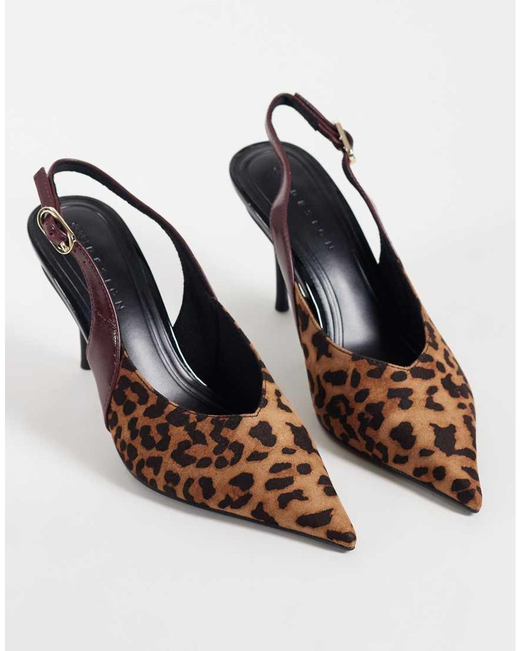 Asos Design Wide Fit Multicolor Serena Slingback Stiletto Heels