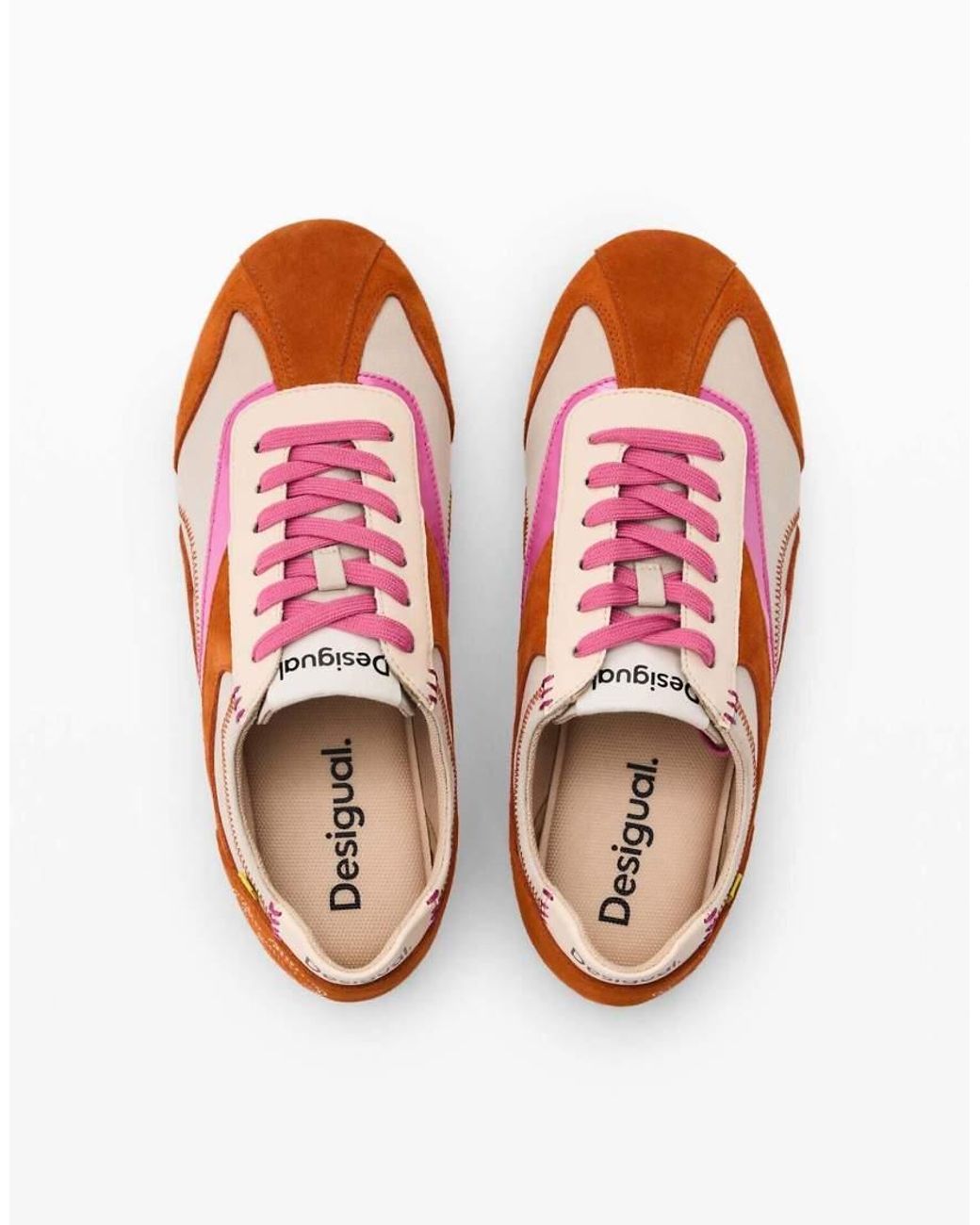 Desigual Pink Two-Tone Sneaker