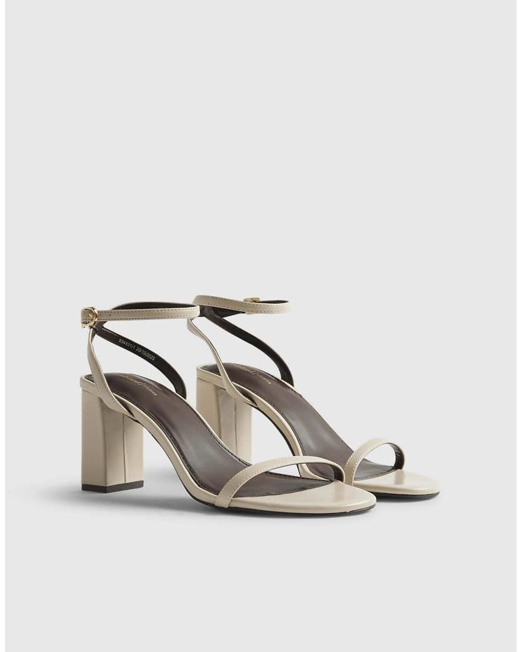 River Island White Cream Wide Fit Block Heeled Open Toe Sandals