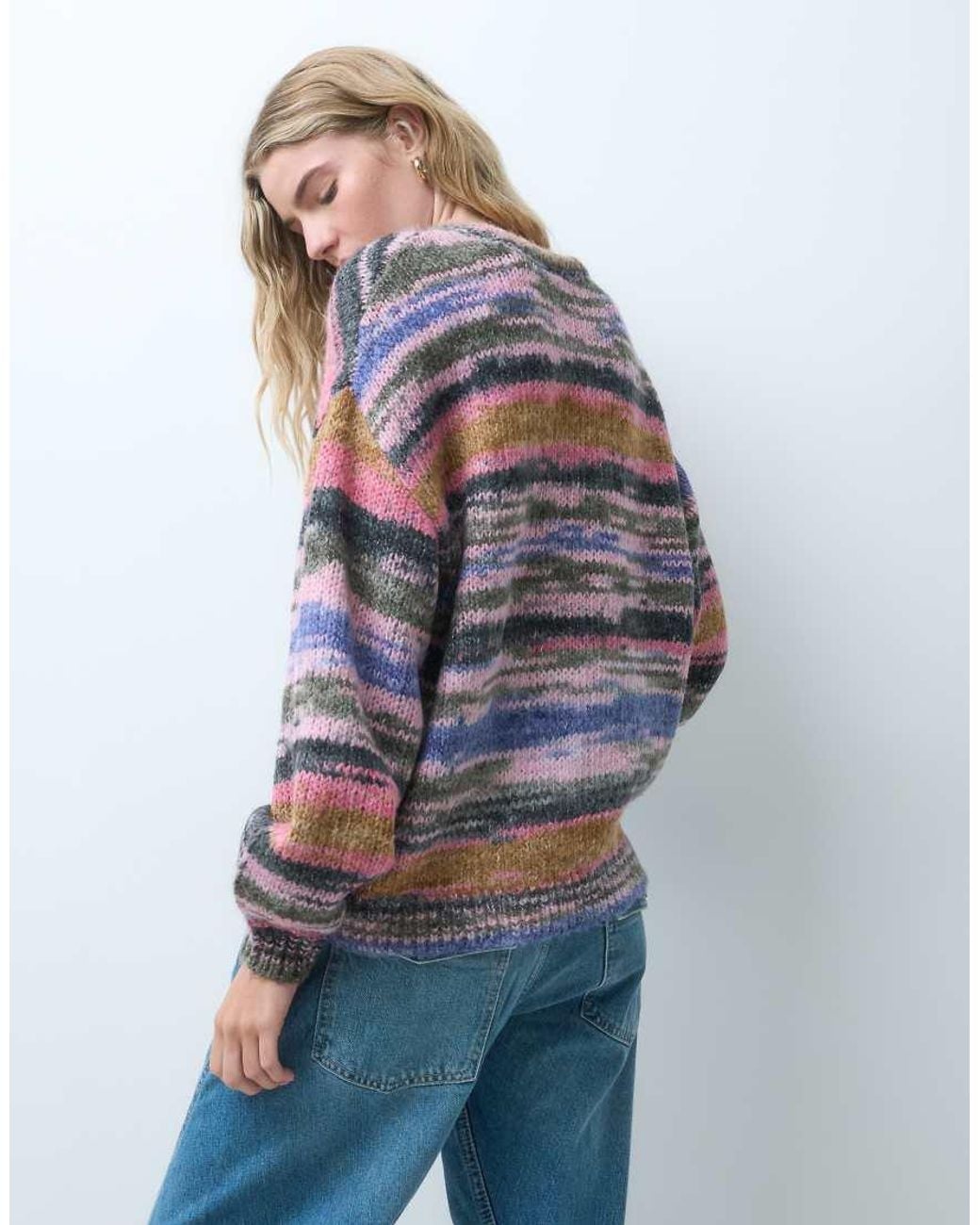 JJXX Blue Spacedye Knitted Jumper