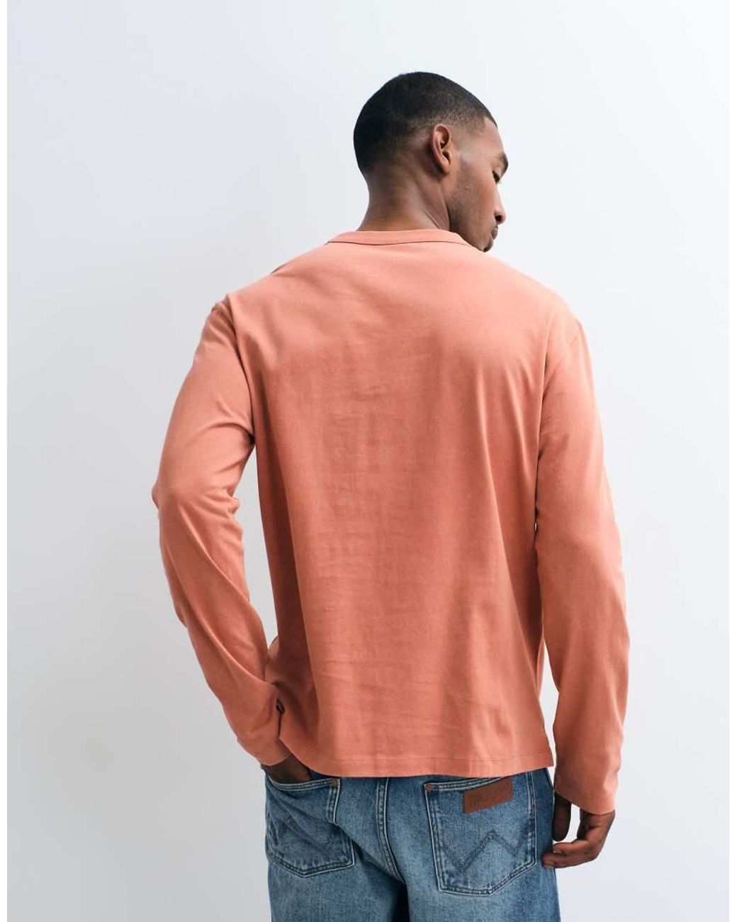 ASOS Red Relaxed Long Sleeve T-shirt for men
