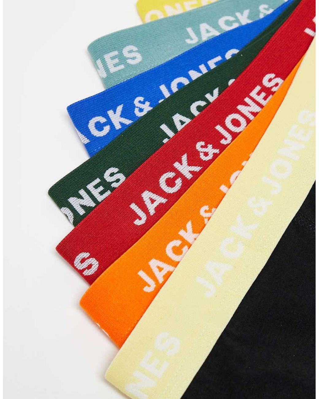 Jack & Jones Black 7 Pack Trunks for men