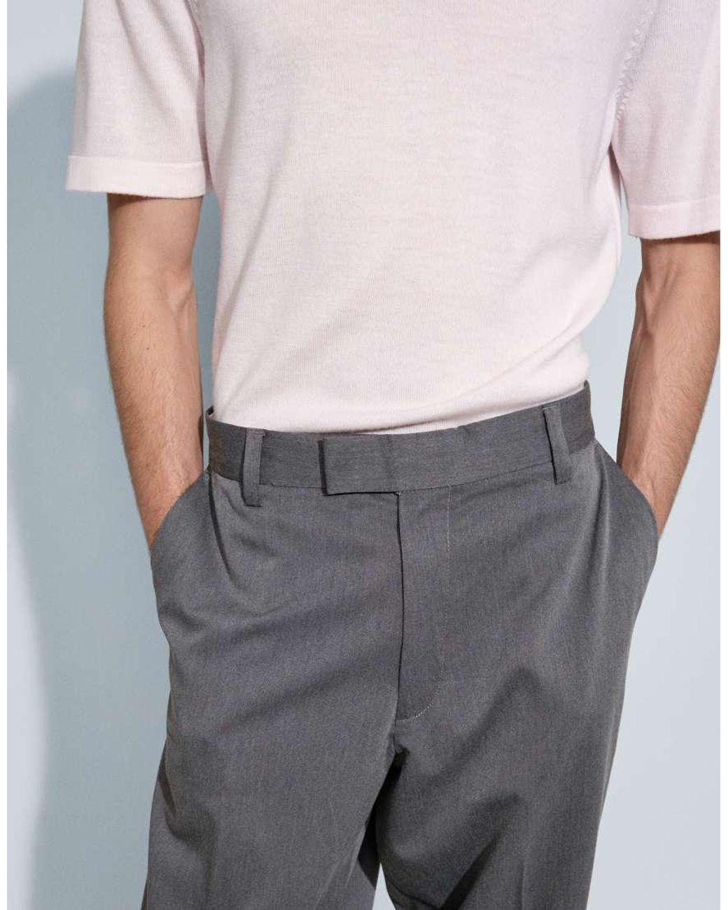 Jack & Jones White Wide Fit Tailored Trousers for men